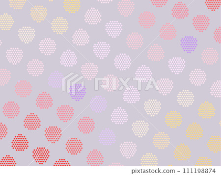 斯堪的納維亞風格自然圓點背景（紅x薰衣草） 111198874