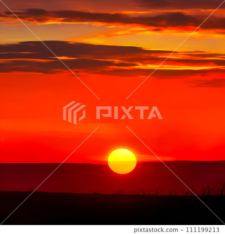 sunset over the sea 111199213