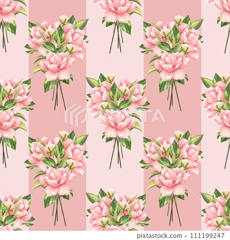 Floral seamless pattern background. Seamless pattern with pink flowers 111199247
