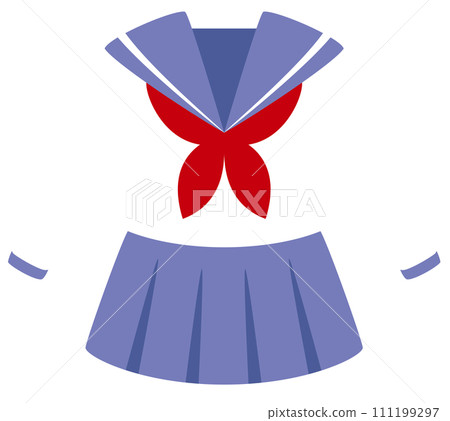 Simple sailor uniform icon (summer long sleeve)/uniform 111199297