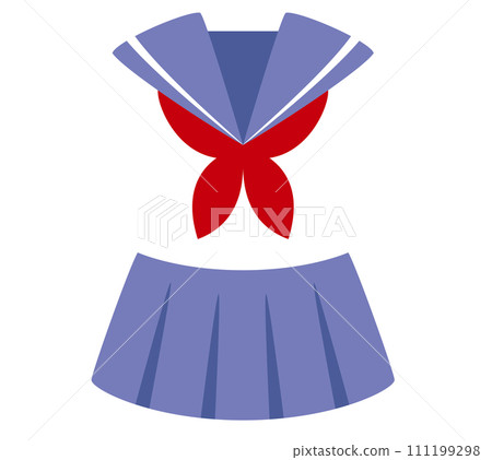 Simple sailor uniform icon (summer short sleeve)/uniform 111199298