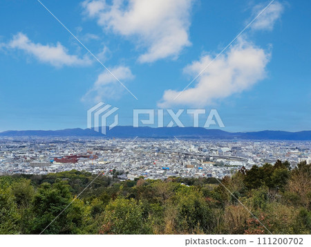 View of Kyoto city from Fushimi Inari's Kojinmine viewing platform 111200702