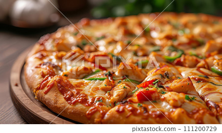 Close up view of delicious pizza. Fast food concept. Close up view of delicious pizza. Fast food concept. 111200729