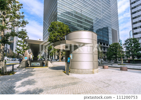 日本東京城市景觀:大手町車站A5出入口、大手町廣場等景觀=2020年2月2日 日本東京城市景觀:大手町車站A5出入口、大手町廣場等景觀=2020年2月2日 111200753