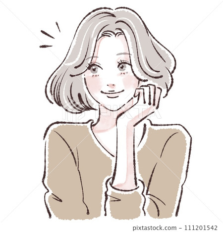 Illustration material of women and girls 111201542