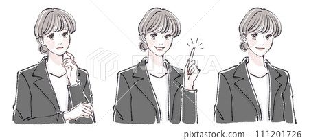 Illustration material of women and girls Illustration material of women and girls 111201726