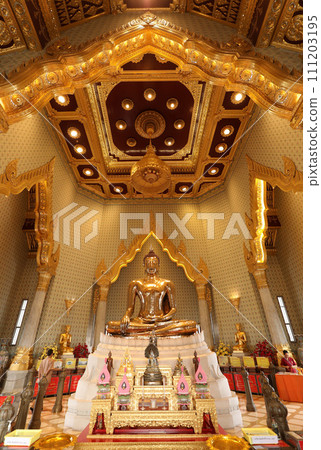 The Golden Buddha "Phra Phuttha Maha Suwanna Patimakon" located in the temple of Wat Traimit, Bangkok, Thailand. The Golden Buddha "Phra Phuttha Maha Suwanna Patimakon" located in the temple of Wat Traimit, Bangkok, Thailand. 111203195