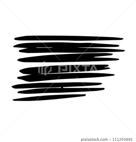 Scribble brush abstract element, charcoal stroke curly line set illustration for background design 111203692