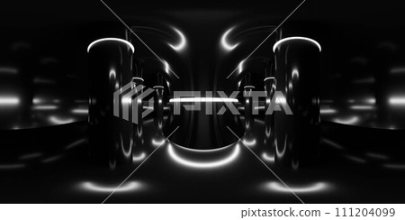 dark empty abstract futuristic room with a central column 360 panorama vr environment map dark empty abstract futuristic room with a central column 360 panorama vr environment map 111204099
