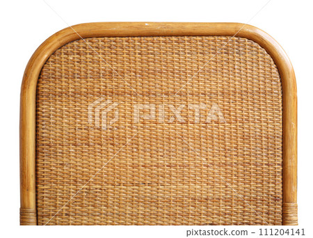 Detail handcraft rattan weaving. Wicker basket texture with frame. 111204141