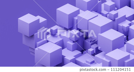 Group of White Cubes on Purple Background 3d render illustration Group of White Cubes on Purple Background 3d render illustration 111204151