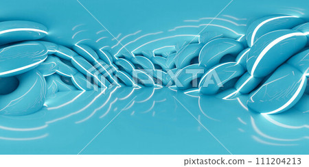 blue empty abstract futuristic room 360 panorama vr environment map 111204213