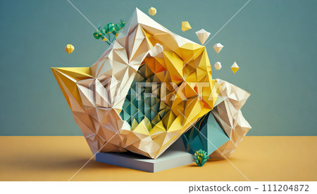 Colorful 3D shapes [AI generated] 111204872