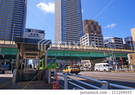 Tsukishima Station Hatsumi Bridge Intersection and Shingetsu Overpass Tsukishima Station Hatsumi Bridge Intersection and Shingetsu Overpass 111204935