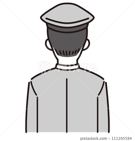 一名警察回頭看的插圖 一名警察回頭看的插圖 111205584