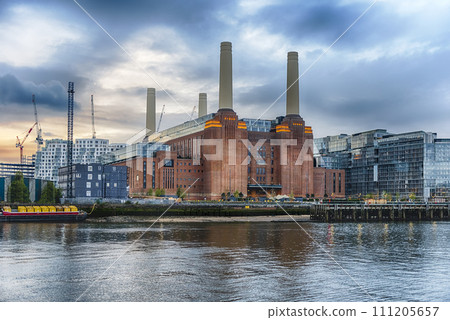 Battersea Power Station, iconic building and landmark in London, UK Battersea Power Station, iconic building and landmark in London, UK 111205657