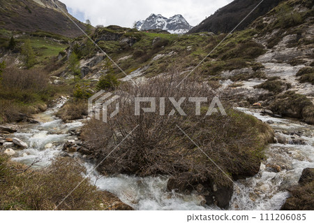 Mountain stream Binna in Binnatal in Valais in Switzerland 111206085