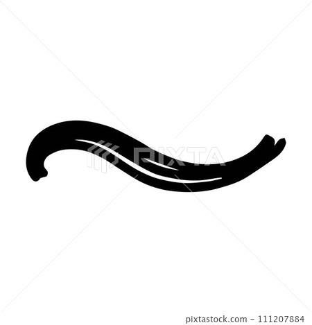 Scribble brush stroke element, abstract charcoal curly line illustration for background design 111207884