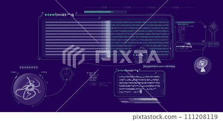 Futuristic HUD design of Sci-fi data. Futuristic HUD design of Sci-fi data. 111208119