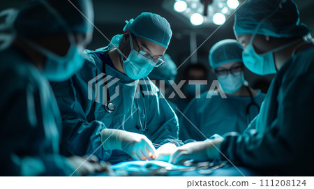 Doctor operating in operating room 111208124