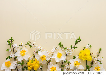 Festive background with spring flowers Festive background with spring flowers 111209073