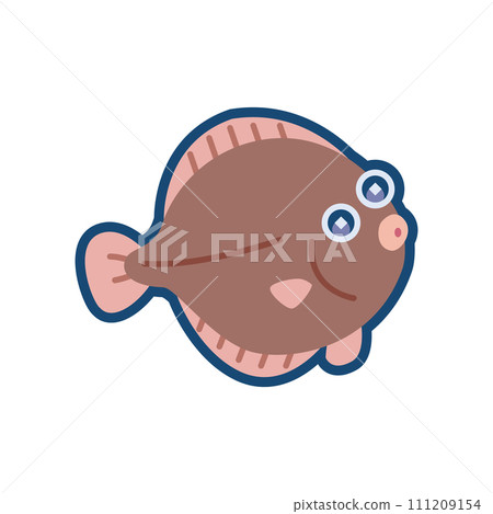 Illustration of cute plaice 111209154