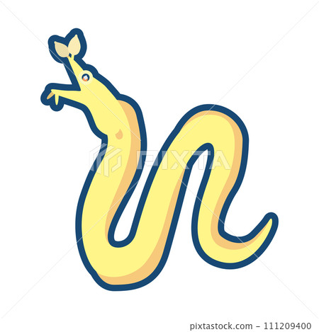 可愛的海鰻（雌性）的插圖 111209400