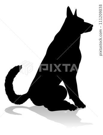Dog Silhouette Pet Animal 111209838