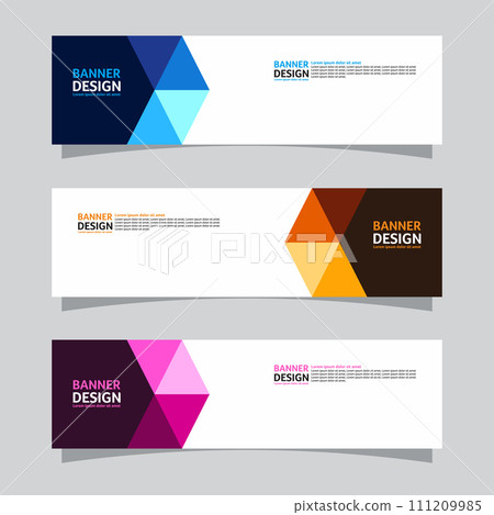 Vector set of landscape banner background design concept. Web background business layout template Vector set of landscape banner background design concept. Web background business layout template 111209985