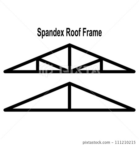 Spandex metal roof frame icon Spandex metal roof frame icon 111210215