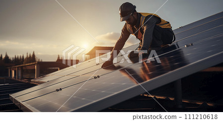 panel, man, solar 111210618