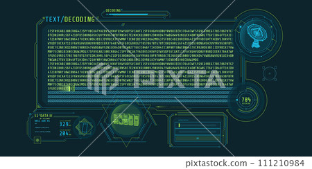 Radio telescope data processing interface with text decoding. 111210984
