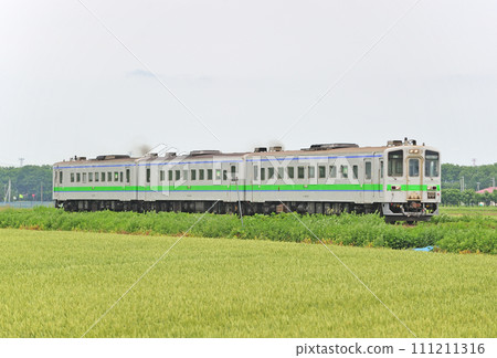 薩蘇馬線 石漾二見相裡公園 JR 北海道 木葉 143 + 木葉 144 + 木葉 143 (苗保) 111211316