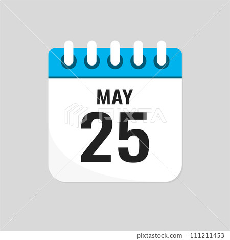Icon page calendar day - 25 May 111211453