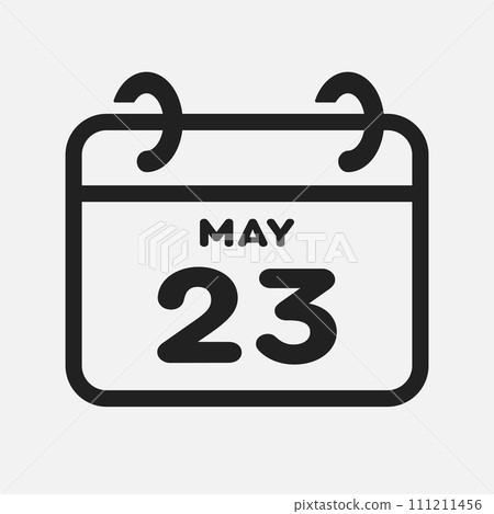Icon page calendar day - 23 May Icon page calendar day - 23 May 111211456
