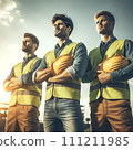 Image of workers at a construction site 111211985