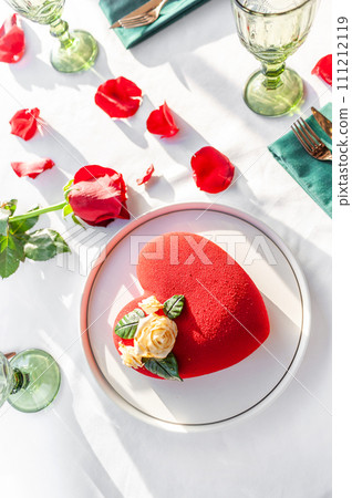 Heart Shaped Red Velvet Valentine's Day Cake Heart Shaped Red Velvet Valentine's Day Cake 111212119