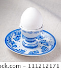blue pattern plate for boiled egg on breckfast 111212171