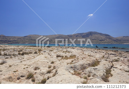 The island Gramvousa and the bay Balos 111212373