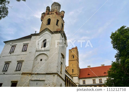 Ruins of castle in Breclav town in South Moravian Region of Czech Republic. Old castle Ruins of castle in Breclav town in South Moravian Region of Czech Republic. Old castle 111212738
