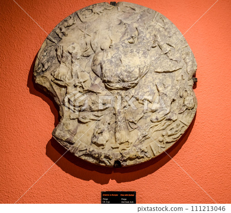 Ancient Antique Zodiac Disc, Signs of the Zodiac. Ancient Antique Zodiac Disc, Signs of the Zodiac. 111213046