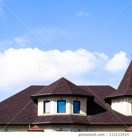 Decorative metal on the roof of the house. Decorative metal on the roof of the house. 111213414