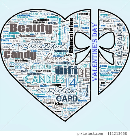 Word Cloud of the Happy Valentibne's Day as background 111213668