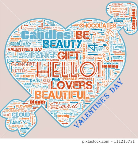 Word Cloud of the Happy Valentine's Day as background Word Cloud of the Happy Valentine's Day as background 111213751