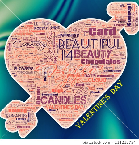 Word Cloud of the Happy Valentine's Day as background Word Cloud of the Happy Valentine's Day as background 111213754