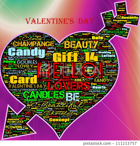 Word Cloud of the Happy Valentine's Day as background Word Cloud of the Happy Valentine's Day as background 111213757