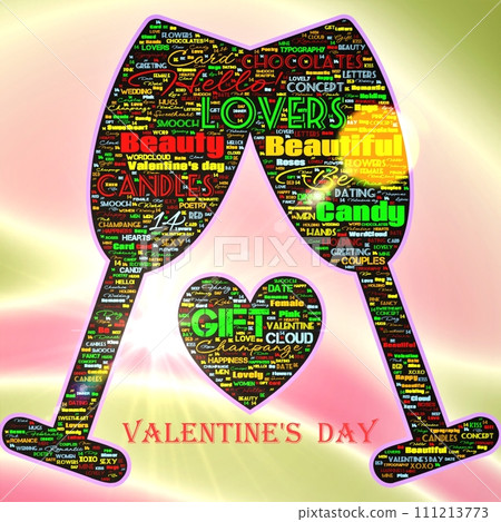 Word Cloud of the Happy Valentine's Day as background Word Cloud of the Happy Valentine's Day as background 111213773