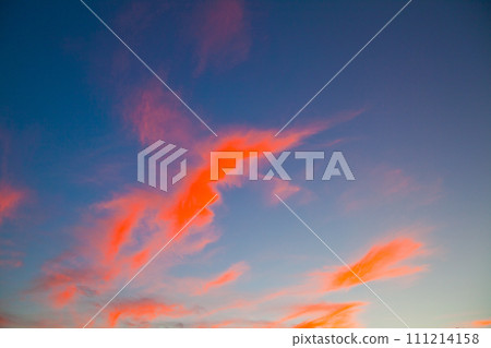 Serene Sunset Sky with Vibrant Pink and Orange Clouds in Fort Wayne, Indiana Serene Sunset Sky with Vibrant Pink and Orange Clouds in Fort Wayne, Indiana 111214158