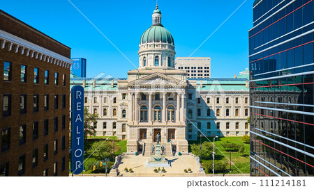 Aerial View of Indianapolis Courthouse with Classic Dome Aerial View of Indianapolis Courthouse with Classic Dome 111214181