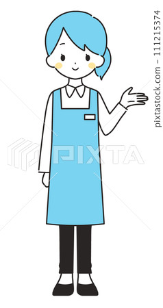 Light blue|Female clerk guiding you|Left hand Light blue|Female clerk guiding you|Left hand 111215374